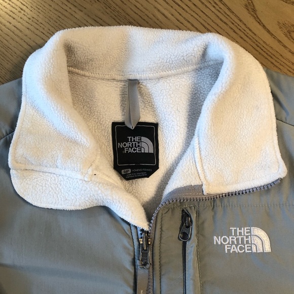 North Face Jacket Denali Two Tone Fleece White and Gray Size XS - Picture 5 of 6